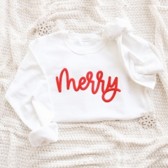 Embossed Merry Sweatshirt